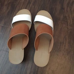 Leather Platform/Wedged Sandals